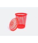 CANASTO PARA ROPA REDONDO CALADO COLORES