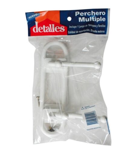 PERCHERO PLASTICO PARA PARED