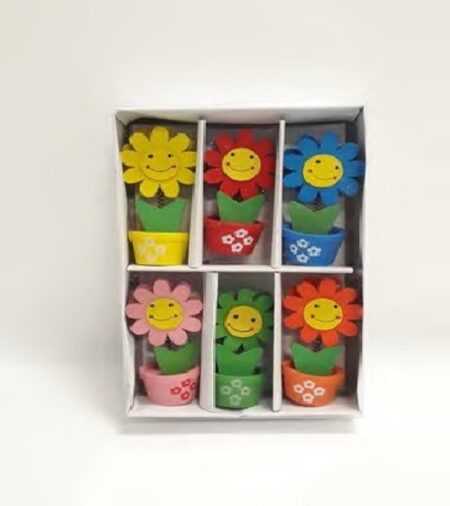 SUJETA PAPELES DE MADERA DISEÑO FLOR