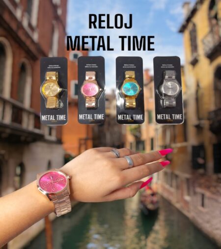 RELOJ DE PULSERA UNISEX METAL TIME SURTIDO