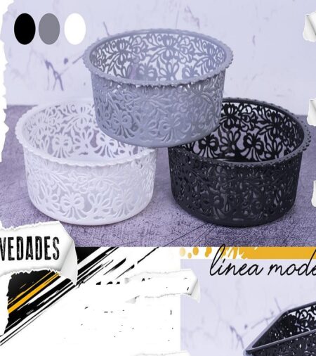 CANASTO PLASTICO REDONDO LINEA MODERNA