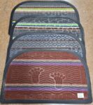 ALFOMBRA DE GOMA Y POLIESTER SEMI OVAL 40x60cm