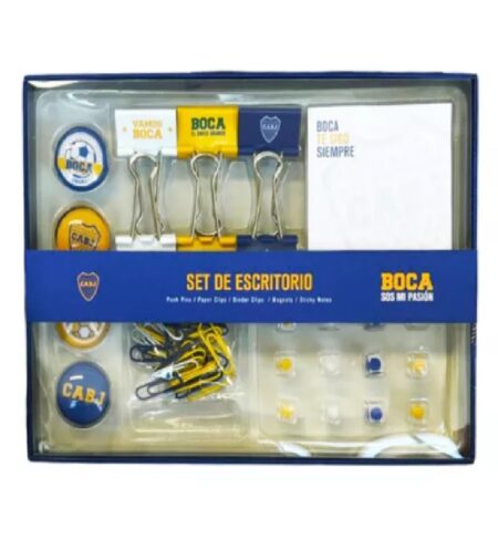 SET DE ESCRITORIO BOCA JUNIORS