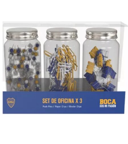 SET DE OFICINA x 3 BOCA JUNIORS