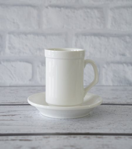 TAZA CAFE AMERICANO CON PLATO PORCELANA RICONY