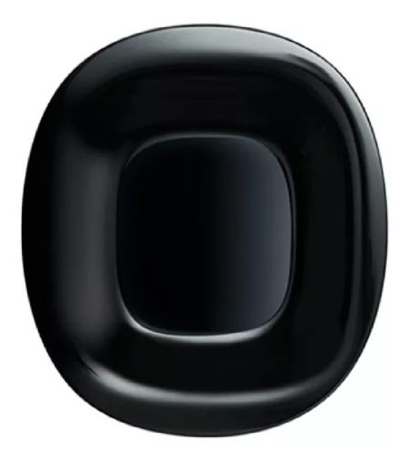 PLATO PLAYO CUADRADO 28cm OPALINA NEGRA