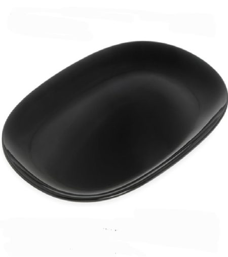 PLATO FUENTE RECTANGULAR 30cm OPALINA NEGRA