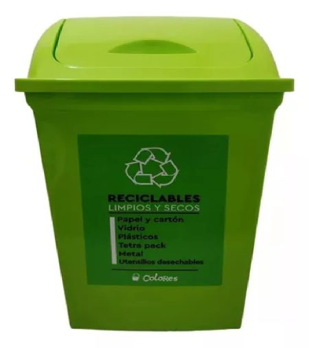 RECIPIENTE PARA RESIDUOS RECICLABLES 50Lts COLORES