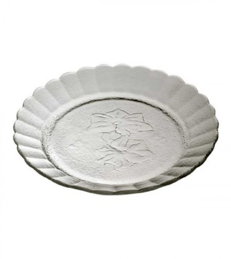 PLATO DE VIDRIO PLAYO ORQUIDEA DURAX