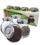 ESPECIERO DE VIDRIO 2 POSICIONES SET x 4u