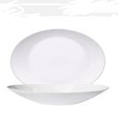 PLATO HONDO OVALADO 23cm OPALINA BLANCA