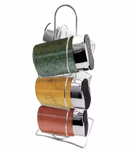 ESPECIERO DE VIDRIO 6pzas CON EXHIBIDOR CAROL