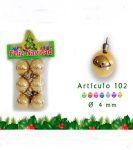 ESFERA DE NAVIDAD No.4 METALIZADA x 6u