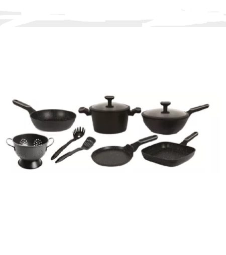 SET BATERIA 10 PZAS INDUCCIÓN CAROL NEGRO