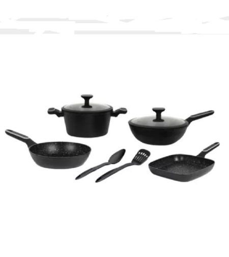 SET BATERIA 8 PZAS INDUCCIÓN CAROL NEGRO