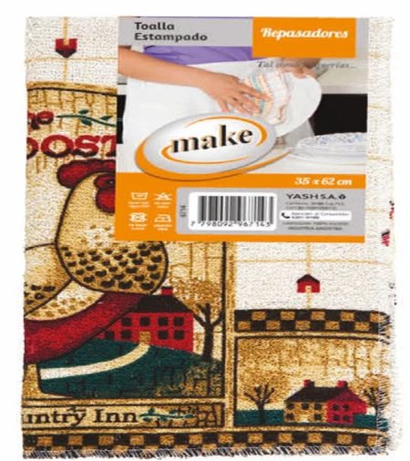 REPASADOR TOALLA ESTAMPADO MAKE