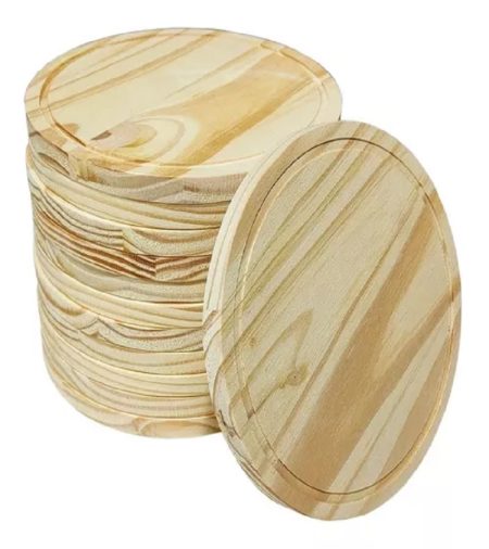 PLATO DE MADERA REDONDO 22.5cm