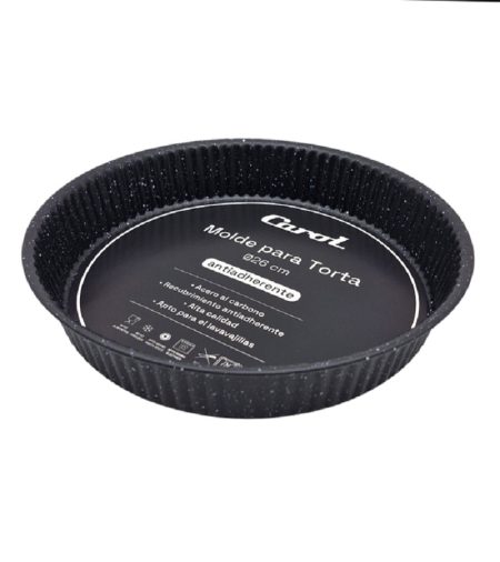 TORTERA 26x3.7cm ACERO AL CARBONO GRANITO CAROL