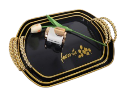 SET DE BANDEJAS NEGRAS X3 RECTAS