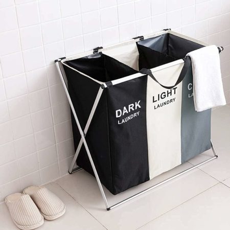 CESTO DE ROPA LAUNDRY TELA CON BASE