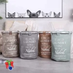CESTO DE ROPA LAUNDRY TELA REDONDO