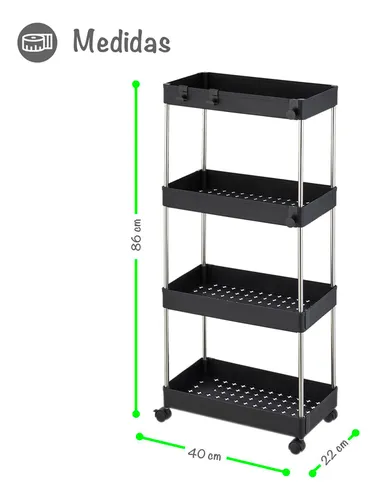 CARRITO ORGANIZADOR X4 ESTANTES