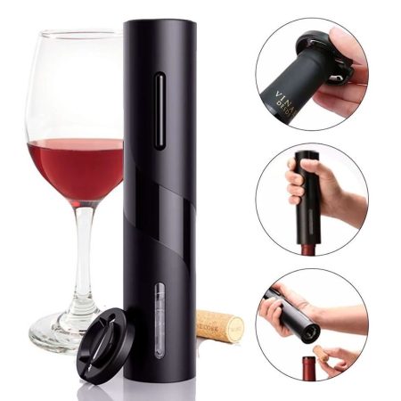 DESTAPADOR DE VINO AUTOMATICO NEGRO