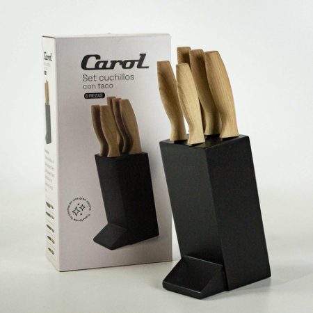 CUCHILLAS SET X6 PZAS CON CONTENEDOR CAROL